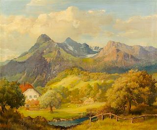 * John Orth, (American, 1889-1976), Untitled (Landscape)