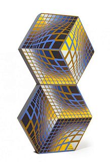 Victor Vasarely, (French/Hungarian, 1906-1997), Kettes, 1987