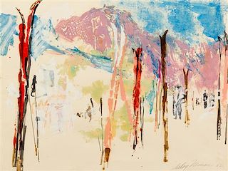 LeRoy Neiman, (American, 1921-2012), Untitled (Ski Slopes), 1962