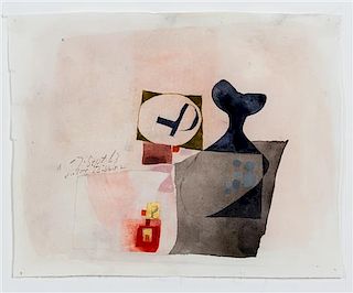 * Julius Bissier, (German, 1893-1965), Untitled, 1963