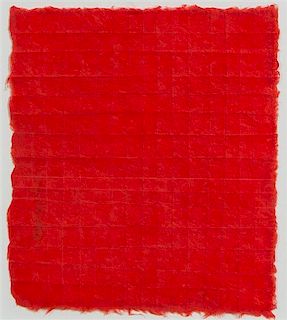 Eleanor Mikus, (American, 1927), Red Ink Fold, 1996