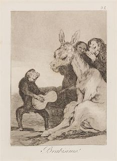 * Francisco de Goya, (Spanish, 1746-1828), Brabisimo! ( pl. 38 from Los caprichos), c. 1799