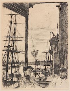 James Abbott McNeill Whistler, (American, 1834-1903), Billingsgate, 1859 (accompanied by a later edition of Rotherhite)