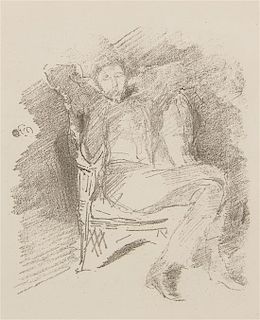 James Abbott McNeill Whistler, (American, 1834-1903), Firelight: Joseph Pennell, 1896