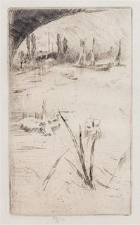 James Abbott McNeill Whistler, (American, 1834–1903), Swan and Iris, 1883