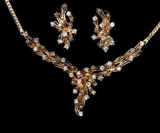 1.26 CTW Diamond Necklace & Earrings