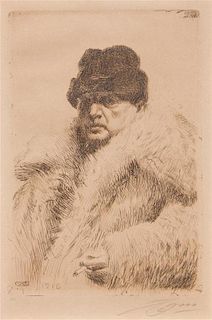 Anders Zorn, (Swedish, 1860-1920), Self Portrait, 1916