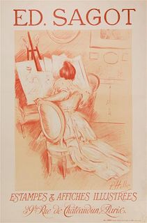 Paul Cesar Helleu, (French, 1859-1927), Ed. Sagot, estampes & affiches illustrees