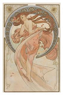 * Alphonse Mucha, (Czech, 1860-1939), La danse (from Les arts), 1898