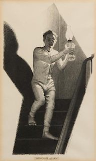 Grant Wood, (American, 1891-1942), Midnight Alarm
