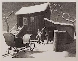 Grant Wood, (American, 1891-1942), December Afternoon, 1941