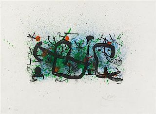 Joan Miro, (Spanish, 1893-1983), Ma De Proverbis (plate 7), 1970