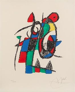 Joan Miro, (Spanish, 1893–1983), Lithographe II: Untitled, 1975