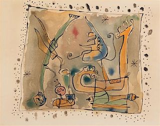 Joan Miro, (Spanish, 1893-1983), Après L’Orage, 1957