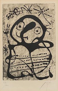 Joan Miro, (Spanish, 1893-1983), Untiled (1 plate from Constellations), 1959