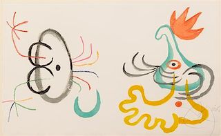 Joan Miro, (Spanish, 1893-1983), Le Enfance D'Ubu (plate 2), 1975