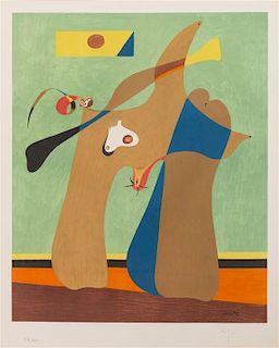 Joan Miro, (Spanish, 1893-1983), Une Femme, 1958