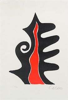 * Alexander Calder, (American, 1898-1976), Le Chasse Neige, Derriere le Miroir #141, 1963