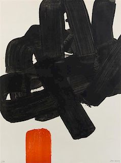 * Pierre Soulages, (French, b. 1919 ), Lithographie, #24 b, 1969