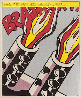 Roy Lichtenstein, (American, 1923–1997), As I Opened Fire (triptych), 1966