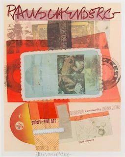 Robert Rauschenberg, (American, 1925-2008), Edison Community College and Port Arthur, Texas Library (a pair of works)