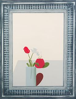 * David Hockney, (British, b. 1937), Picture of a Still Life That Has an Elaborate Silver Frame, 1965