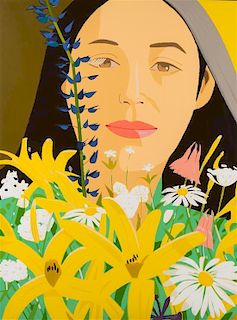 * Alex Katz, (American, b. 1927), Ada with Flowers, 1980