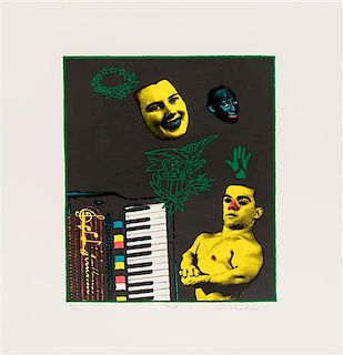 Ed Paschke, (American, 1939-2004), Bad, 1991 (together with text and cover page)
