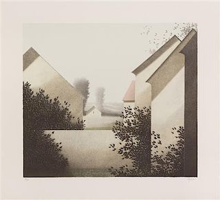 * Robert Kipniss, (American, b. 1931), Rooftop Fragments
