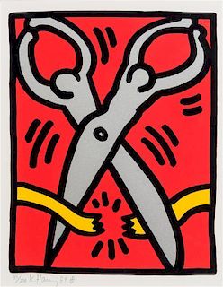 Keith Haring, (American, 1958-1990), Untitled (plate 3 from Pop Shop III), 1989