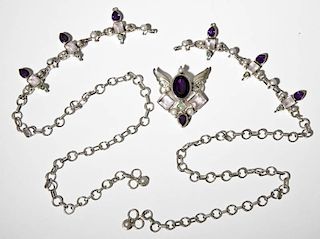 Shankari Sterling & Gemstone Jewelry Set
