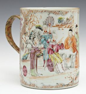 Chinese Export Tankard, early 19th c., with gilt a