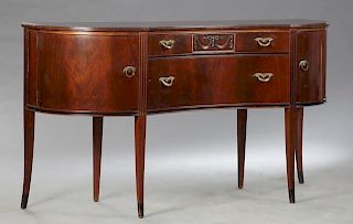 American Federal Style Carved Mahogany Sideboard,