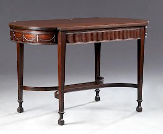 Adams Style Mahogany Center Table, 20th c., the re
