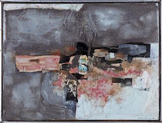 Henry Newman, "Abstract," 1982, collage, signed an