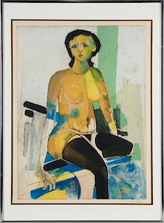 Rene Coutourier (1933- ), "Nude in Stockings," 20t