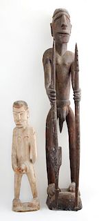Pair of Indonesian Carved Wooden Figures of Men, 2