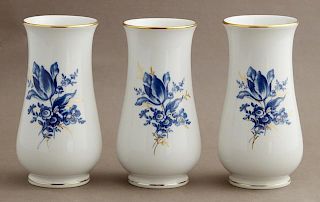 Group of Three Meissen Porcelain Baluster Vases, 2