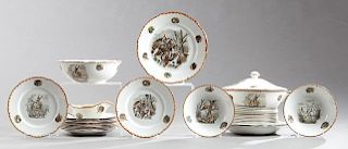 Twenty-Eight Piece Set of French Ceramic Dinnerwar