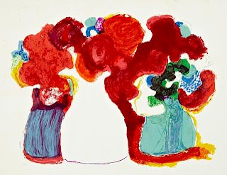 Ronald Christenson (1923- ), "Red Flowers," 20th c