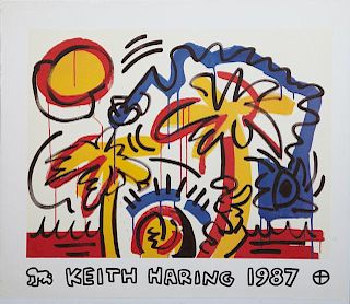 Keith Haring (1958-1990), "Composition," 1987, pos