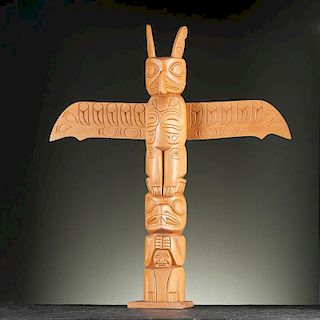 Willie Marks (Tlingit, 1901-1981) Attributed Wood Totem Pole