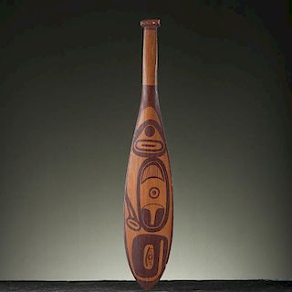 Bella Coola Painted Paddle from the Collection of the Brynildsen Family, Bella Coola