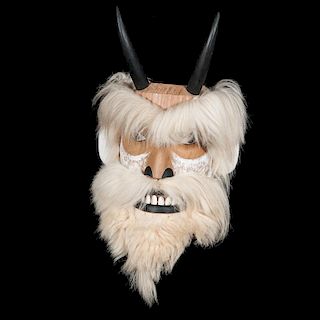 Joe David (Nuu-chah-nulth, b. 1946) Carved Wood Mask