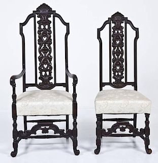 2 Jacobean Revival Chairs