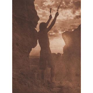Edward Curtis (American, 1868-1952) Photogravure, Offering to the Sun - San Ildefonso