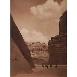 Edward Curtis (American, 1868-1952) Photogravure, Canon del Muerto - Navajo