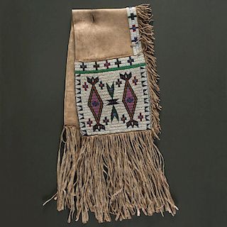 Sioux Beaded Hide Saddle Blanket