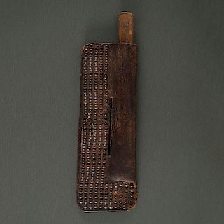 Northern Plains Tacked Knife Sheath with Knife From the Collection of Rick Mach