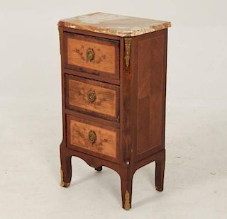 LOUIS XV MARQUETRY INLAID COMMODE